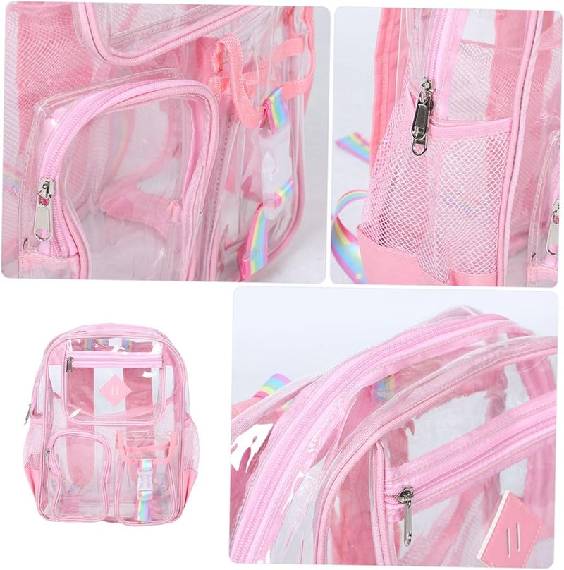 Clear Backpack For Women Transparent Bookbag For Travel Gym Daily Use - Image 3